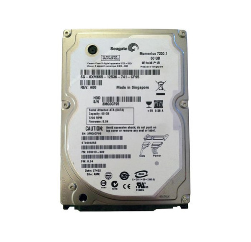 9S3013-032 - Seagate 60GB 7200RPM SATA 1.5Gb/s 2.5-inch Hard Drive