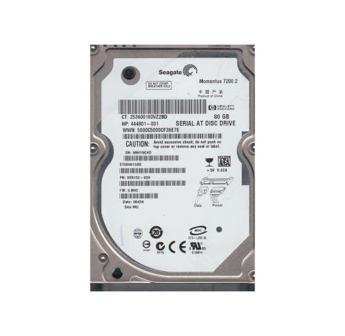 9S5132-020 - Seagate 80GB 7200RPM SATA 3Gb/s 2.5" HDD