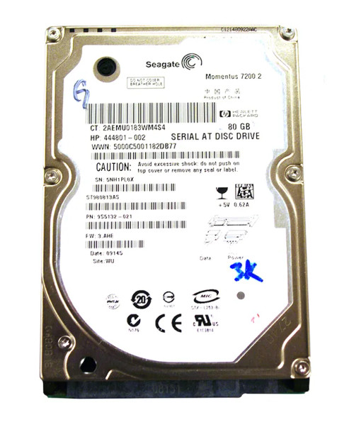 9S5132-021 - Seagate 80GB 7200RPM 2.5" SATA HDD