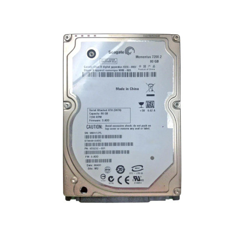 9S5232-031 - Seagate 80GB 7200RPM SATA 3Gb/s 2.5" HDD