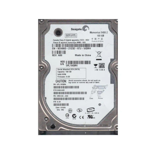 9W3139-030 - Seagate 100GB 5400RPM SATA 8MB 2.5" HDD