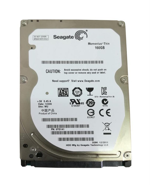 9YG141-500 - Seagate 160GB 5400RPM SATA 3Gb/s 2.5" HDD