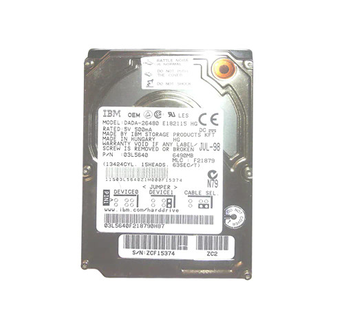 DADA-26480 - IBM 6.4GB 4200RPM 2.5" IDE HDD