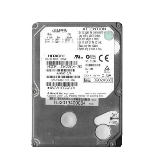 DK23CA-30 - Hitachi 30GB 4200RPM IDE/ATA 2.5" HDD