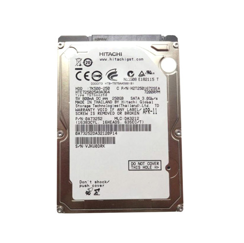 H2T2501672SEA - HGST 250GB 7200RPM SATA 2.5" 16MB HDD