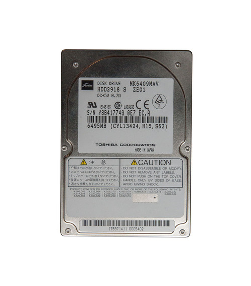 HDD2918 - Toshiba 6GB 4200RPM ATA-33 2.5-inch Hard Drive