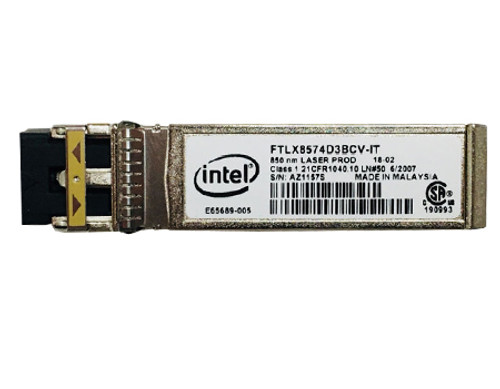 FTLX8574D3BCV-IT - Intel 10Gbps 10GBase-SR Multi-mode Fiber 300m 850nm Duplex LC Connector SFP+ Transceiver Module