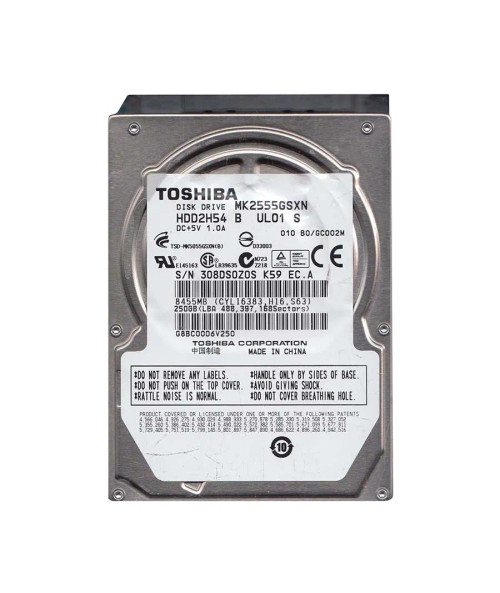 HDD2H54A - TOSHIBA 250GB 5400RPM SATA 8MB 2.5" HDD