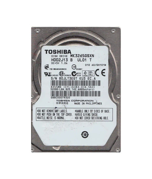 HDD2J13S - TOSHIBA 320GB 5400RPM SATA 8MB 2.5" HDD