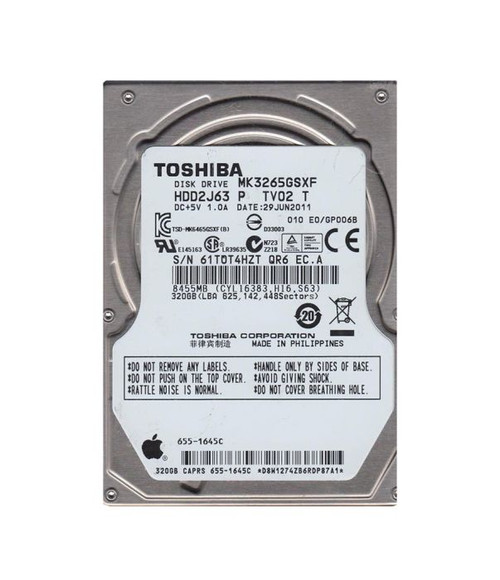 HDD2J63 - Toshiba 320GB 5400RPM SATA 3Gb/s 2.5-inch Hard Drive