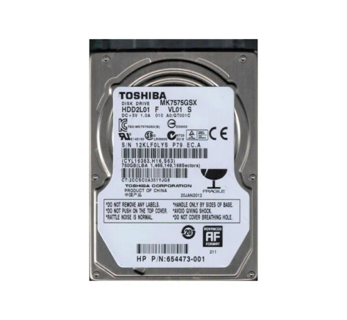 HDD2L01 - TOSHIBA 750GB 5400RPM SATA 8MB 2.5" HDD