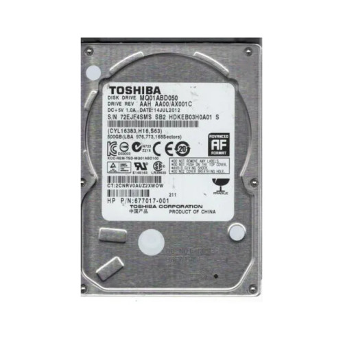 HDKEB03H0A01T - TOSHIBA 500GB 5400RPM SATA 2.5" HDD