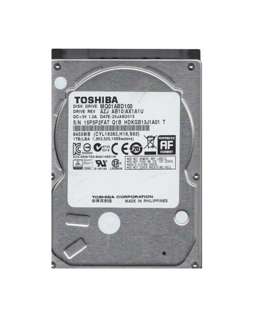 HDKGB13J1A01 - TOSHIBA 1TB 5400RPM SATA 8MB 2.5" HDD