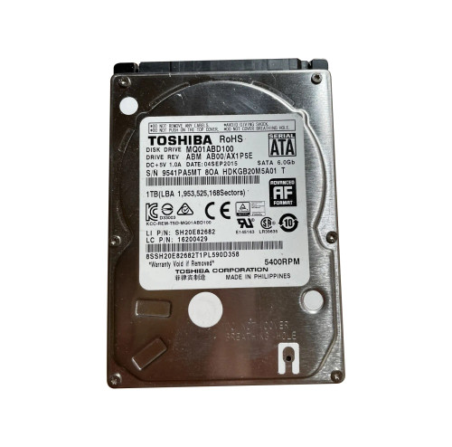 HDKGB20M5A01T - TOSHIBA 1TB 5400RPM SATA 8MB 2.5" HDD