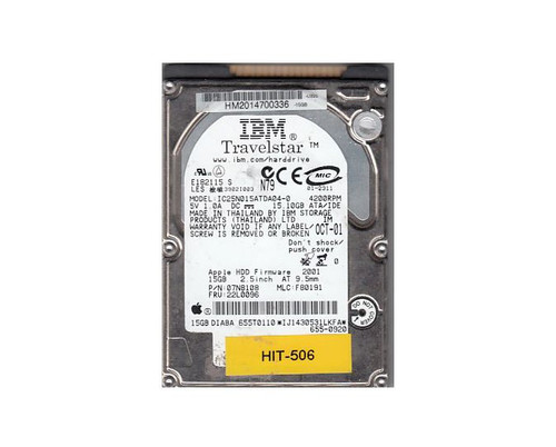 IC25N015ATDA04-0 - IBM 15GB 4200RPM ATA-100 2.5-inch Hard Drive