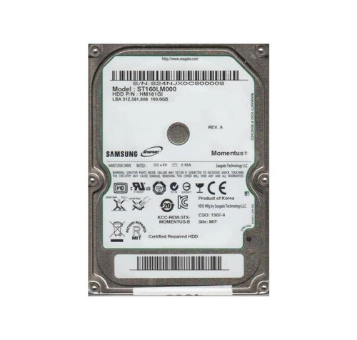 ST160LM000 - Seagate 160GB 5400RPM SATA 3Gb/s 2.5-inch Hard Drive