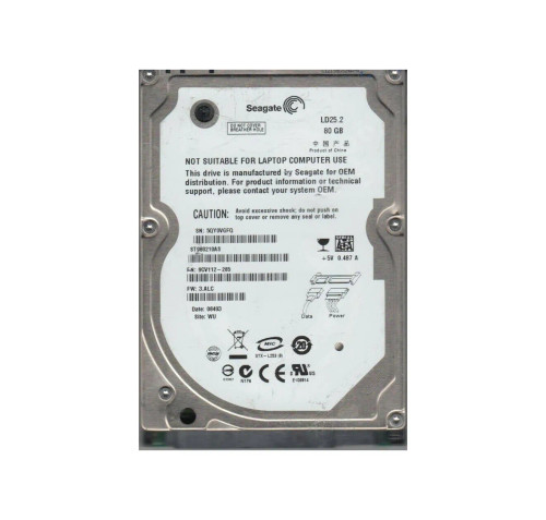 ST980210AS - Seagate 80GB 5400RPM SATA 2.5" HDD