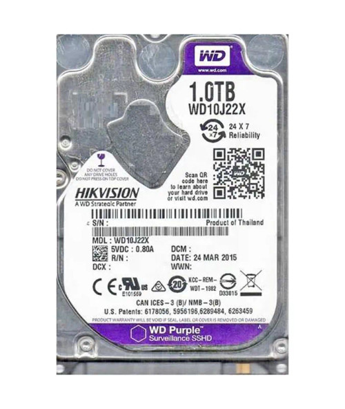 WD10J22X - Western Digital 1TB 5400RPM 2.5" SATA 6Gb/s Surveillance HDD