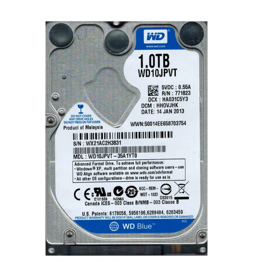 WD10JPVT-35A1YT0 - Western Digital 1TB 5400RPM SATA 8MB 2.5" HDD