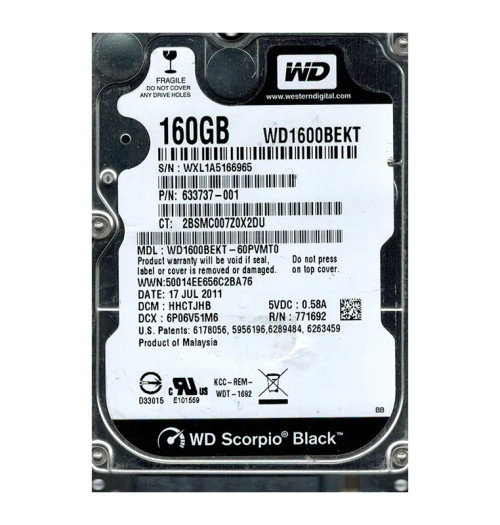 WD WD1600BEKT-60PVMT0 High-Quality Laptop Hard Drive Deals