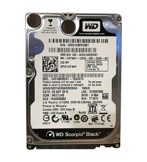 WD WD1600BEKT-75A25T0 Reliable Laptop Hard Drive by WD