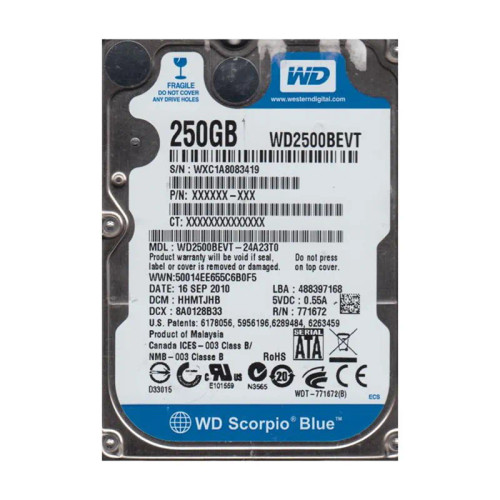 WD WD2500BEVT-24A23T0 Reliable Laptop Hard Drive by WD