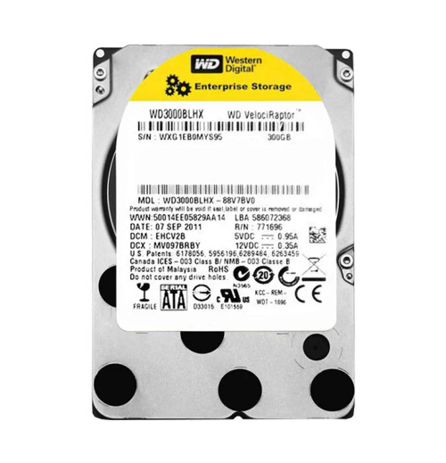 WD3000BLHX-88V7BV0 - Western Digital 300GB 10000RPM SATA 2.5" Hot-Swap HDD