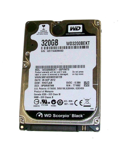 WD3200BEKT-00PVMTO - Western Digital 320GB SATA 7200RPM 16MB 2.5" HDD