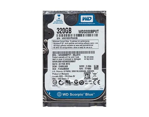 WD3200BPVT-80JJ5T0 - Western Digital 320GB 5400RPM SATA 8MB 2.5" HDD