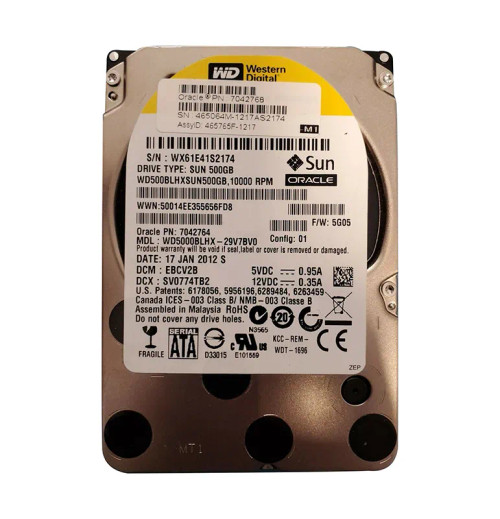 WD5000BLHX-29V7BV0 - Western Digital 500GB 10000RPM SATA 2.5" HDD