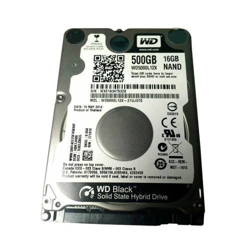 WD5000L12X-21UJGT0 - Western Digital 500GB 5400RPM 2.5" SATA 16GB Hybrid HDD