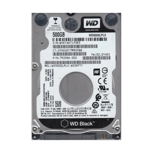 WD5000LPLX-60ZNTT1 - Western Digital 500GB 7200RPM SATA 2.5-Inch HDD