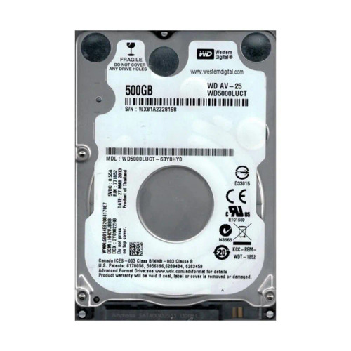 WD5000MPCK-60AWHT0 - Western Digital 500GB 5400RPM SATA 16MB 2.5" HDD