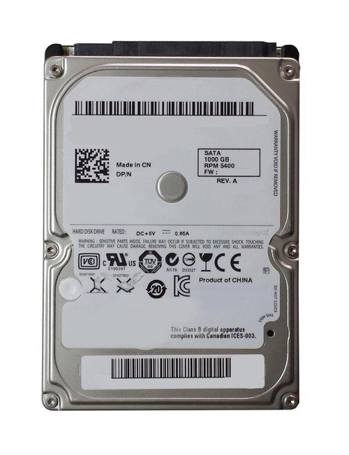 XXF32 - Dell 1TB 5400RPM SATA 16MB 2.5" HDD