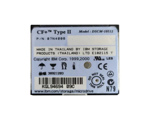 07N4086 - IBM 512MB 3600RPM 1.8" CompactFlash Type II HDD