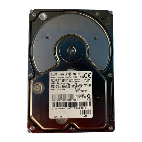 09527R - Dell 9.1GB 7200RPM Wide Ultra2 SCSI 3.5" Hot-Pluggable HDD