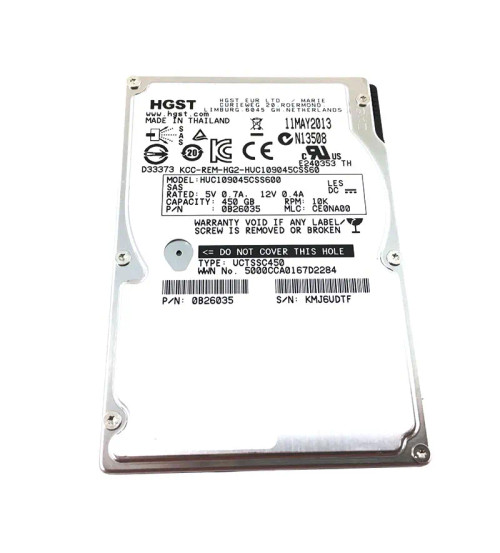 0B26035 - NETAPP 450GB 10000RPM SAS 6Gb/s 2.5" HDD