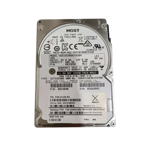 0B33090 - HGST 600GB 10000RPM SAS 12Gb/s 2.5" HDD