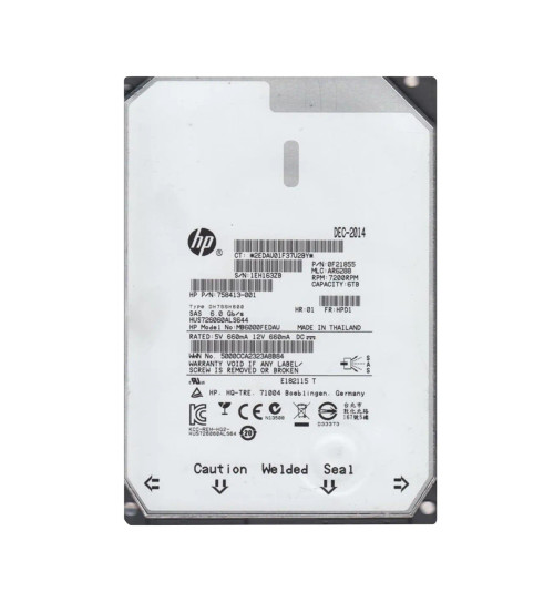 0F21855 - HP 6TB 7200RPM SAS 6Gb/s 3.5" HDD