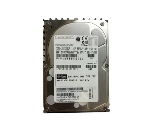 390-0157-02 - SUN 73GB 10000RPM Ultra 320 SCSI 3.5" HDD