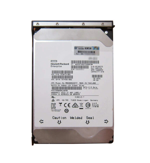 HP 797456-002 6TB 7200RPM SATA 6GB/s Midline 3.5-inch Hard Drive