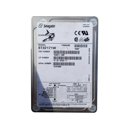 9C6011-026 - Seagate 2.1GB 7200RPM Wide Ultra SCSI 3.5" HDD