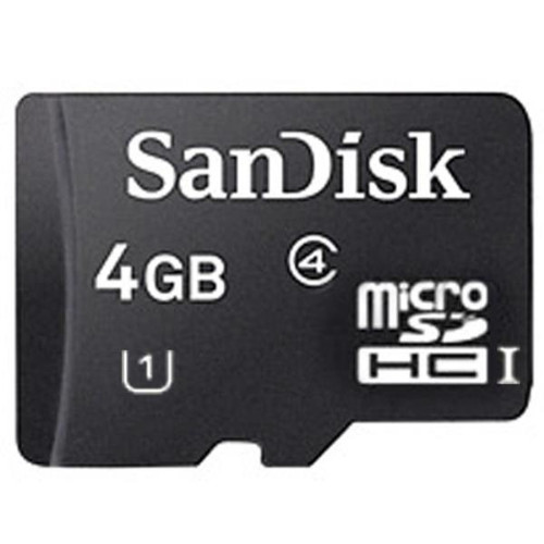 SDSDQAB-004G - SanDisk 4GB Class 4 microSDHC Memory Card