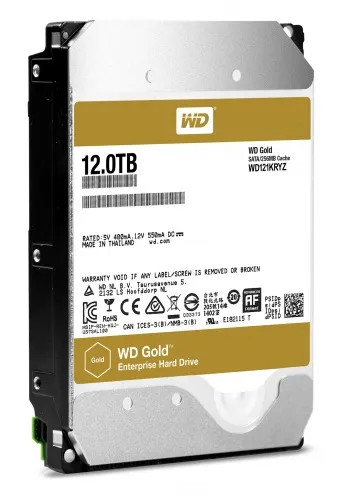 WD WD121KRYZ Gold 12TB SATA 6Gb/s 3.5-Inch Enterprise Hard Drive
