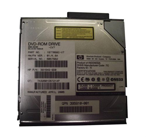 391649-9D0 - HP 24x/8x Slimline DVD-RW Drive