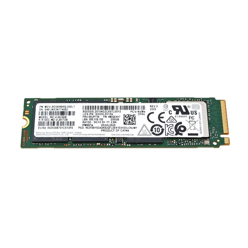 00UP734 - Lenovo 256GB NVMe PCIe 3.0 x4 M.2 2280 SSD