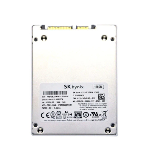 0F6H38 - Dell 128GB SATA 6Gb/s 2.5" SSD