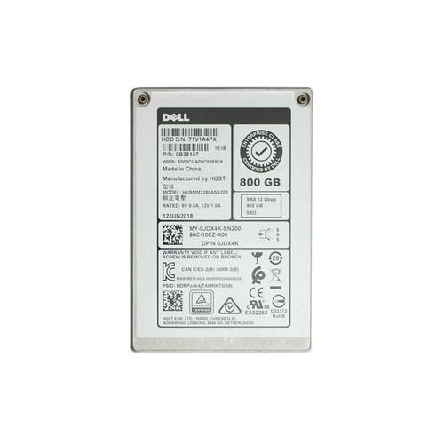 0JDX4K - Dell 800GB SAS 12Gb/s 2.5" SSD