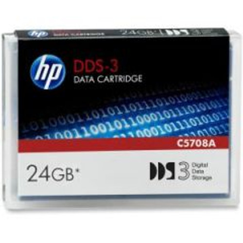 C5708A - HP DAT DDS-3 Data Cartridge DDS-3 12 GB Native / 24 GB Compressed 410.10 ft Tape Length