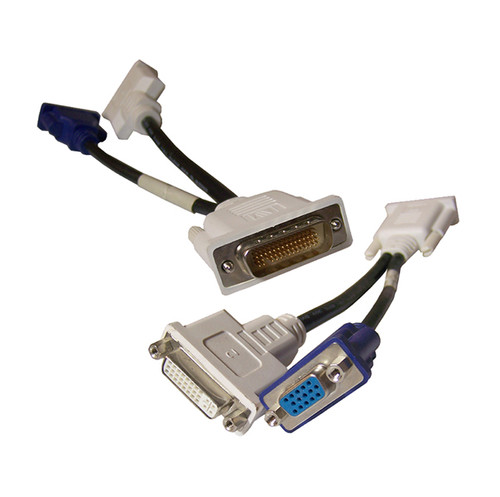 31028822 - IBM / Foxconn DMS59 to 1-VGA and 1-DVI Splitter Dongle Cable